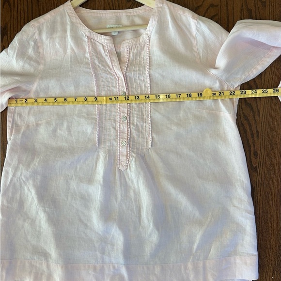 J.Jill Love Linen 100% Linen Boho Coastal Cowgirl Beachy Resort  Tunic Size L - Picture 13 of 14